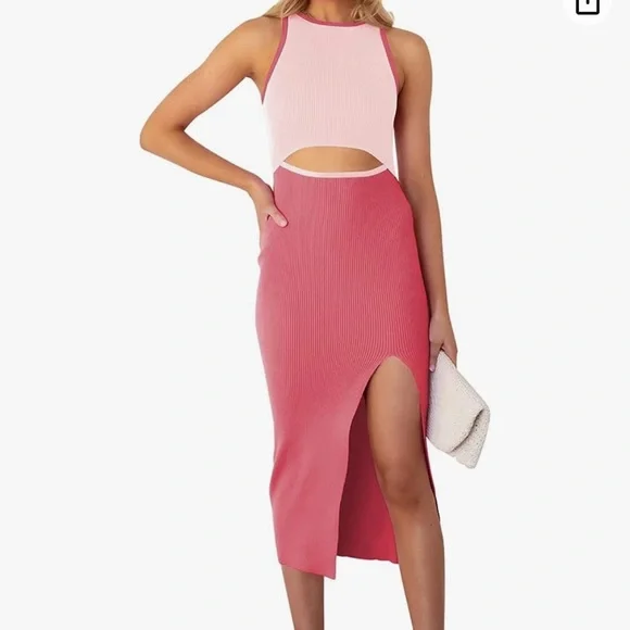 Dresses | Cutout Pink 2 Tone Dress | Poshmark